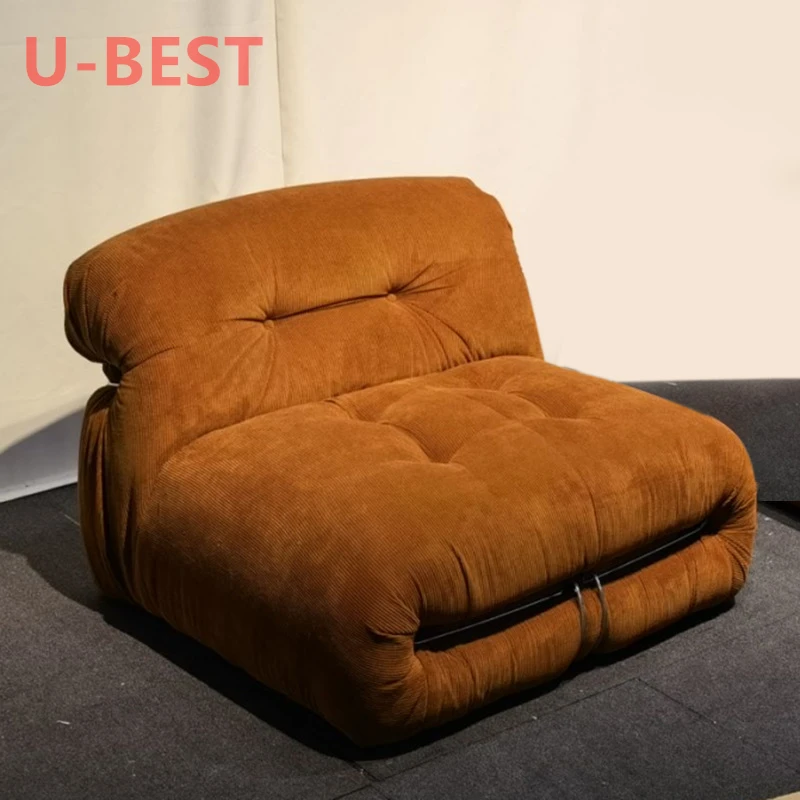 U-BEST Vintage Design Living Room Furniture Single Seater Lounge Chair Lazy Hippo Sofa Recliner Designer Occasional Soriana Sofa