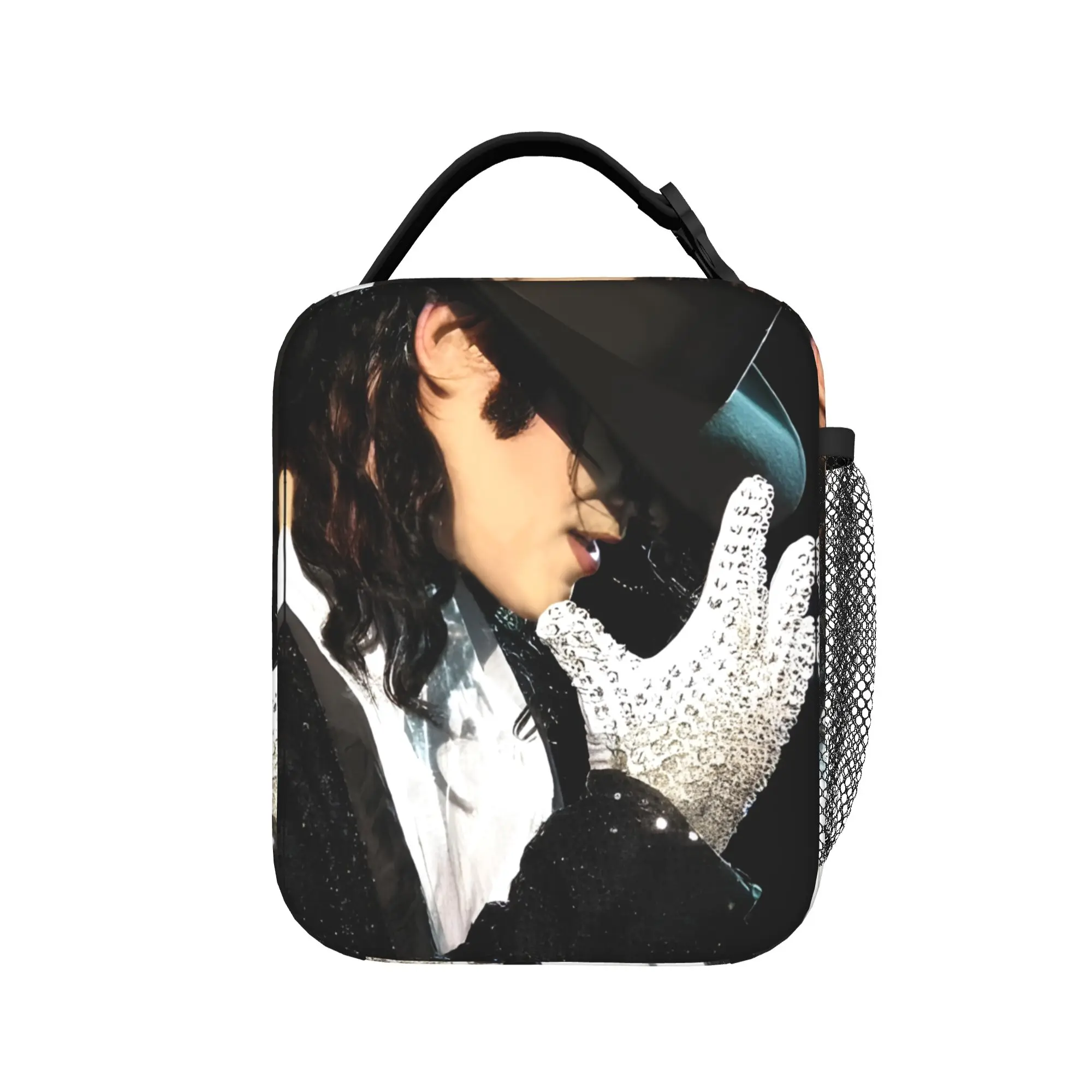 MJ king of pop Insulated Lunch Bag Thermal Bag Reusable,Lunch Container Portable Tote Lunch Box Bento Pouch Work  Outdoor