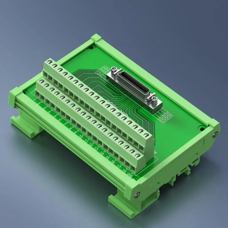 Professional SCSI Terminal Block for Tape Libraries, 14P to 100P Converters, Clear Circuit Layout, Easy Mounting