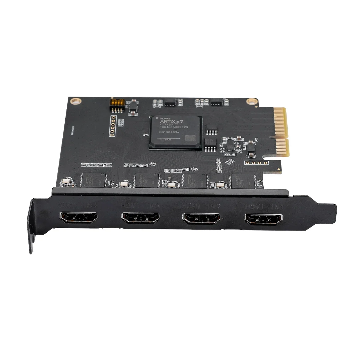Placa de captura de vídeo IOCREST Quad HD MI Interface PCI-e X4 Streaming ao vivo multicanal