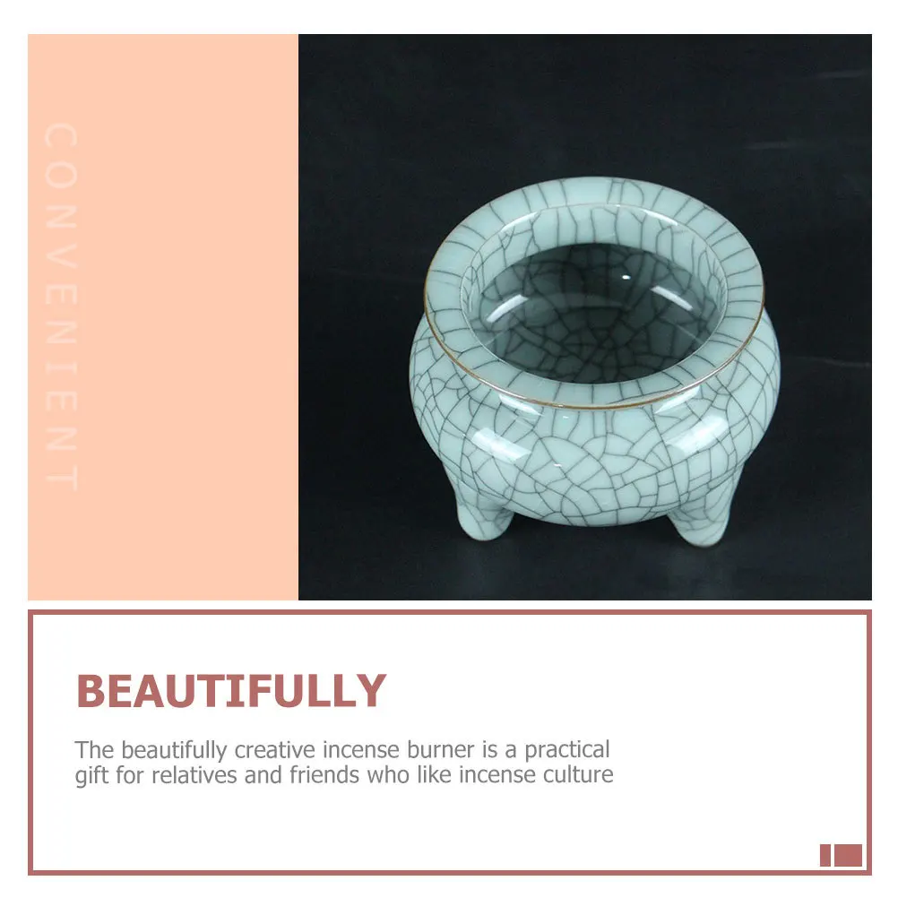

Household Ceramic Incense Burner Censer Smooth Lines Incense Holder Practical Aromatherapy Home Decoration