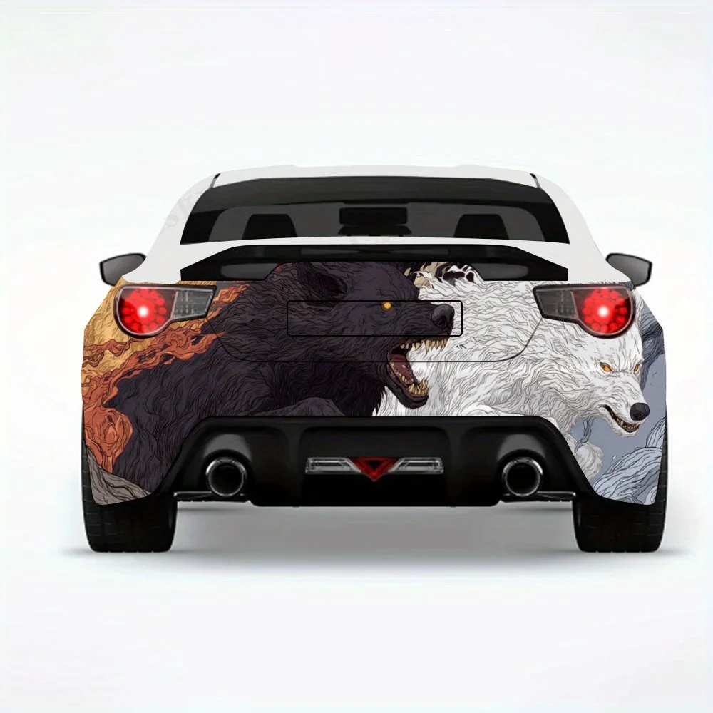 

Fire Ice Wolf Forest Car Sticker,Automotive Car Vinyl Wraps for Decoration and Protection-Waterproof Self - Adhesive Vinyl Deca