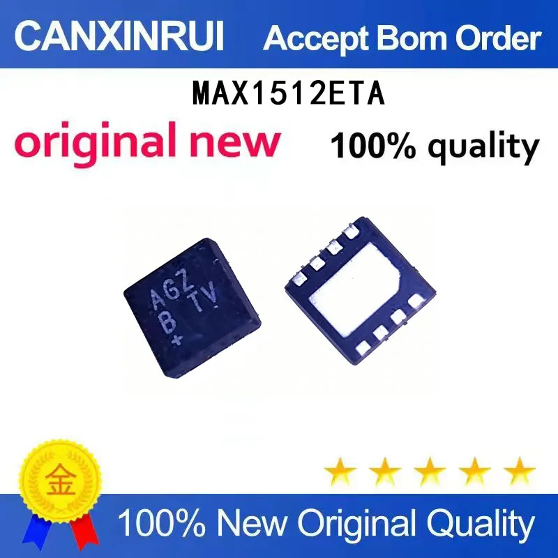 

(5-100 Pieces) New stock MAX1512ETA MAX1512 silk screen printing: AGZ QFN