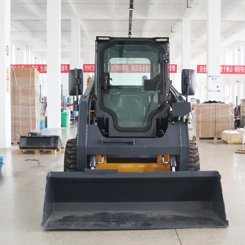 New Model Compact Loader Skid Steer 4 In 1 Multi Functional Bucket With Fork Forks For Farm landscaping Free Shipping