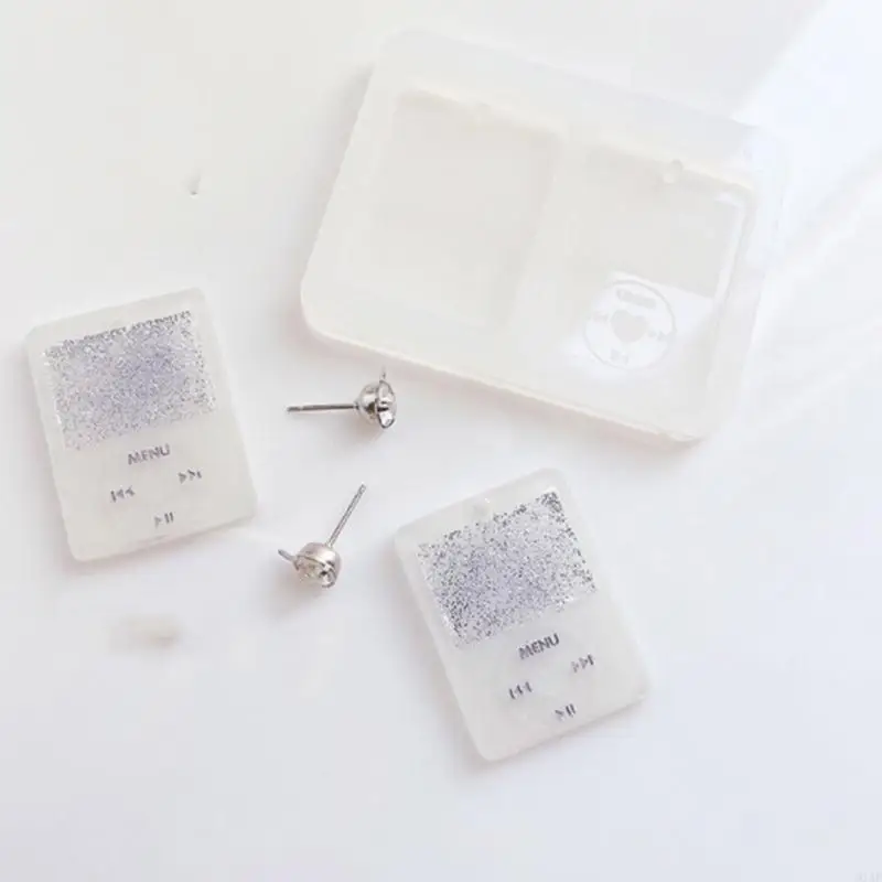 91AF Media Player Resin Molds Keychain Molds for Epoxy Molds Pendant Making DIY