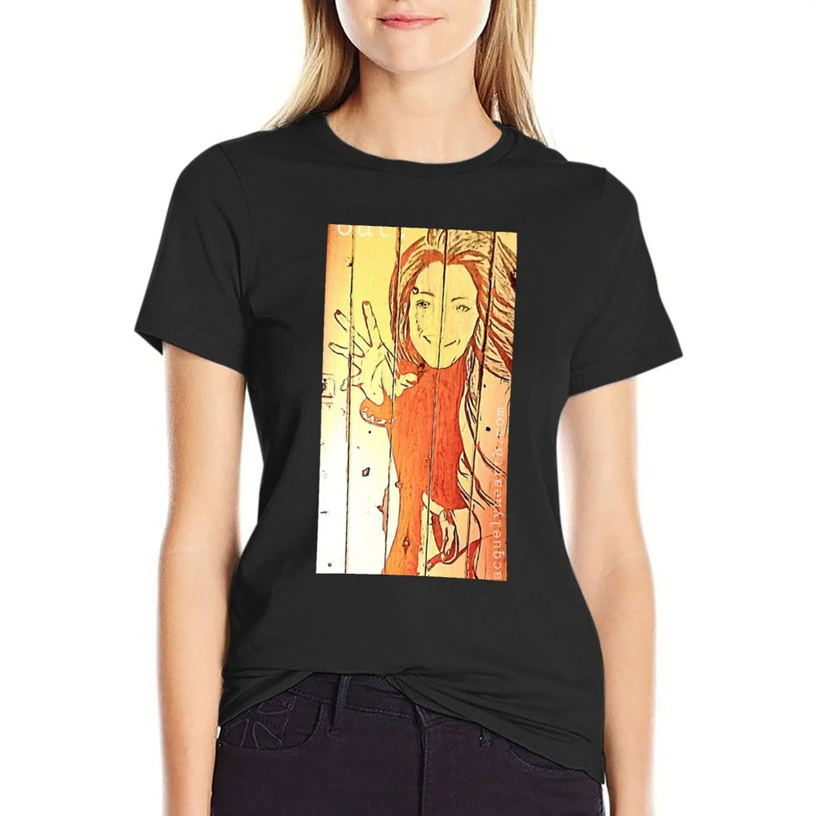 

OUT. Take Your Power Back! T-Shirt kawaii clothes vintage anime clothes summer blouses woman 2025