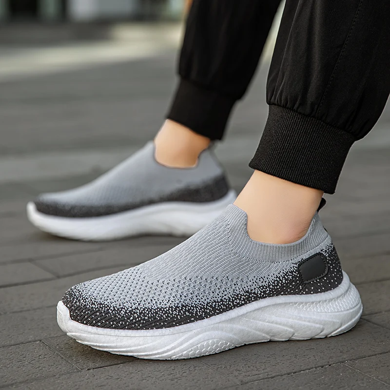 

Унисекс повседневные кроссовки: легкие, нескользящие, больших размеров, с дышащей сеткой, для мужчин и женщин, комфорт как носки, для бега