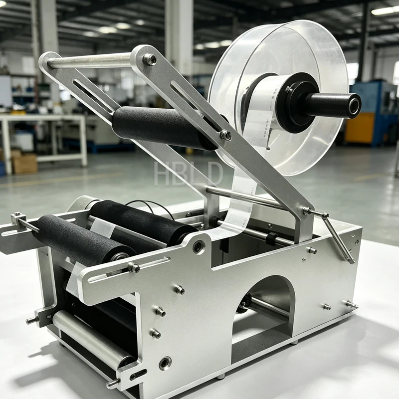 Semi Auto Labeling Machine, Adjustable Round Bottle Sticker Labeler, Efficient Bottle Label Applicator For Food Packaging