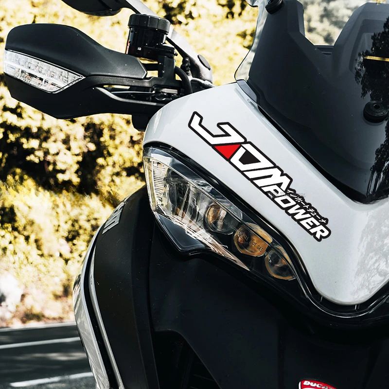 JDM POWER Motorcycle Stickers Waterproof Durable for Fuel Tank Front Fairing Side Panels Electric Scooter Japaneses Vinyl Decals view 2