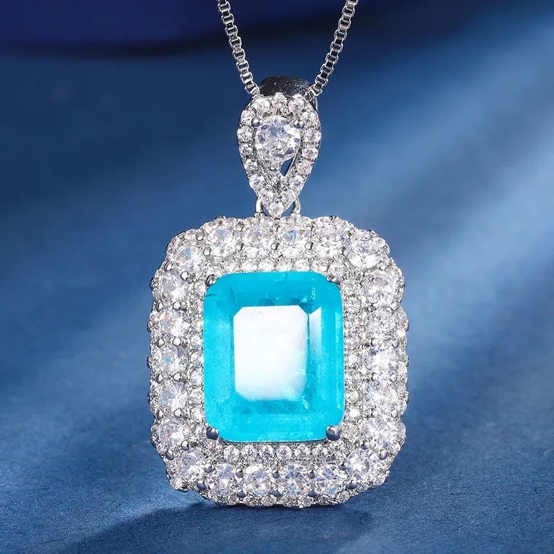 

Jewelry new S925 silver-plated 18K gold color treasure simple style light luxury set women's main stone 12 * 10-8 * 8 jewelry