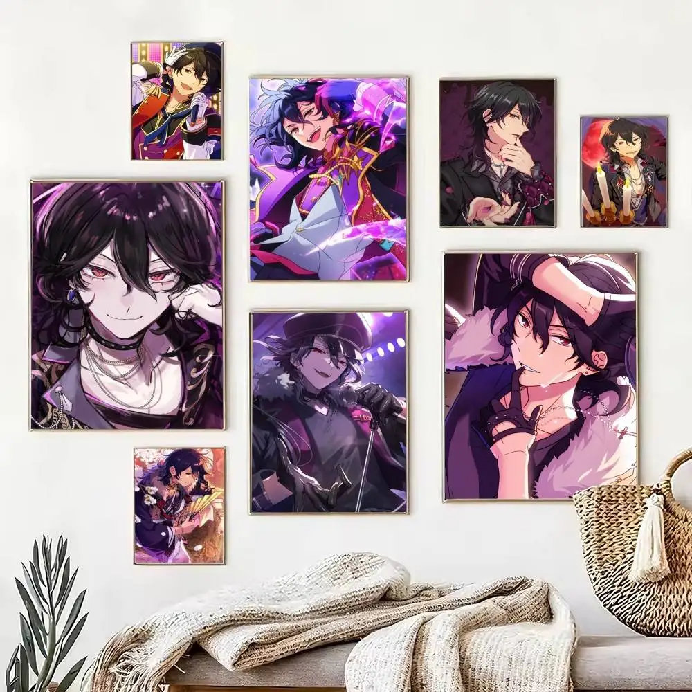 R-Rei Sakuma Ensemble Stars Gothic Vampire Idol  Poster Waterproof Wall Art Sticker For Bar Vintage Decor High Quality Print