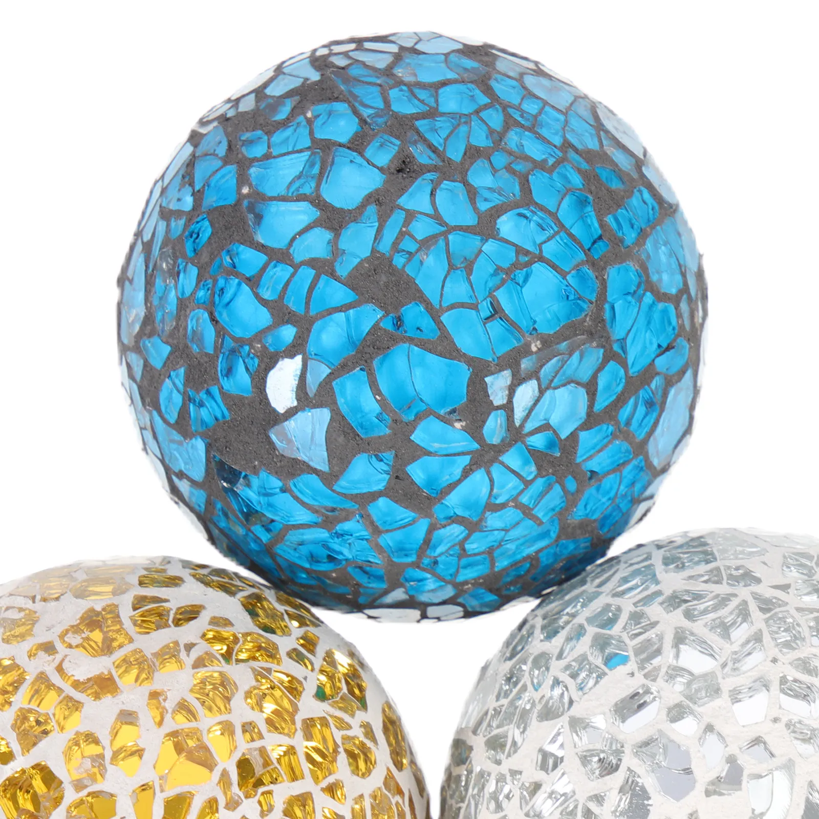 6Pcs Decorative Glass Balls Shiny Home Desktop Ornament Party Decor Ball Sphere Ball Ornament Home Decor