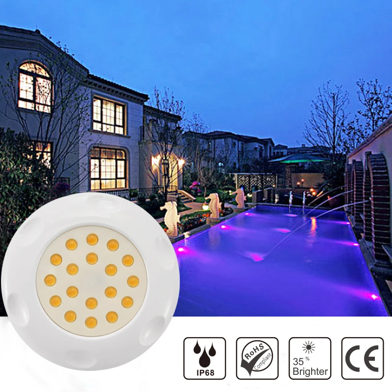 

LED Underwater Swimming SPA Pool Light Landscape Bathtub Lamp 2 Years Warranty 9W DC 12V IP68 Recessed Installation