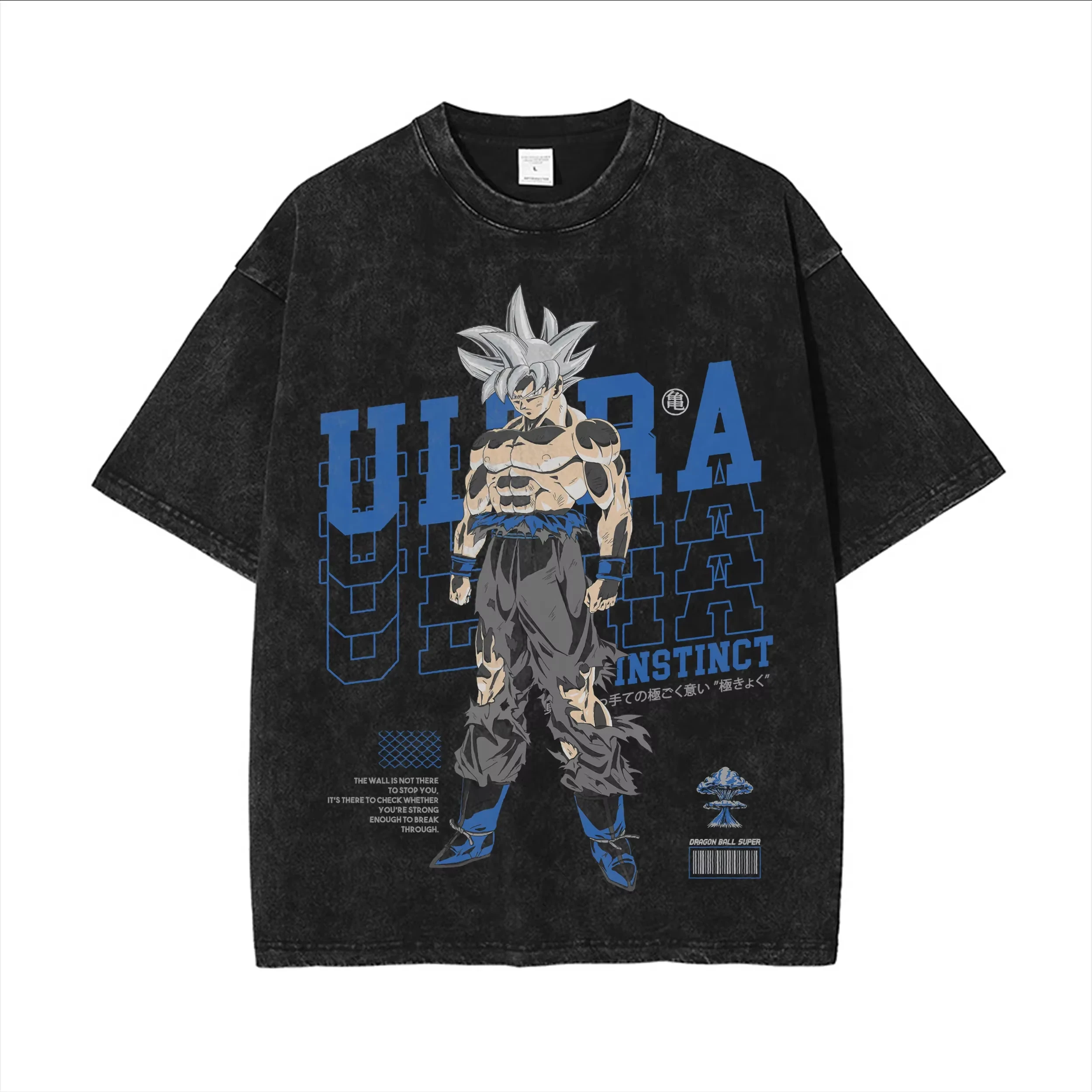 

Washed 2026 Summer Dragon Ball Oversized T-shirt High Quality 100% Cotton Goku Ultra Instinct Graphic Print Unisex Casual Tee
