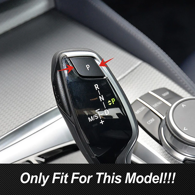 For BMW 5 Series G30 2018-21 Car Console P-gear Button Gear Panel Frame Trim Carbon Fiber Decoration Interior Sticker Accessory
