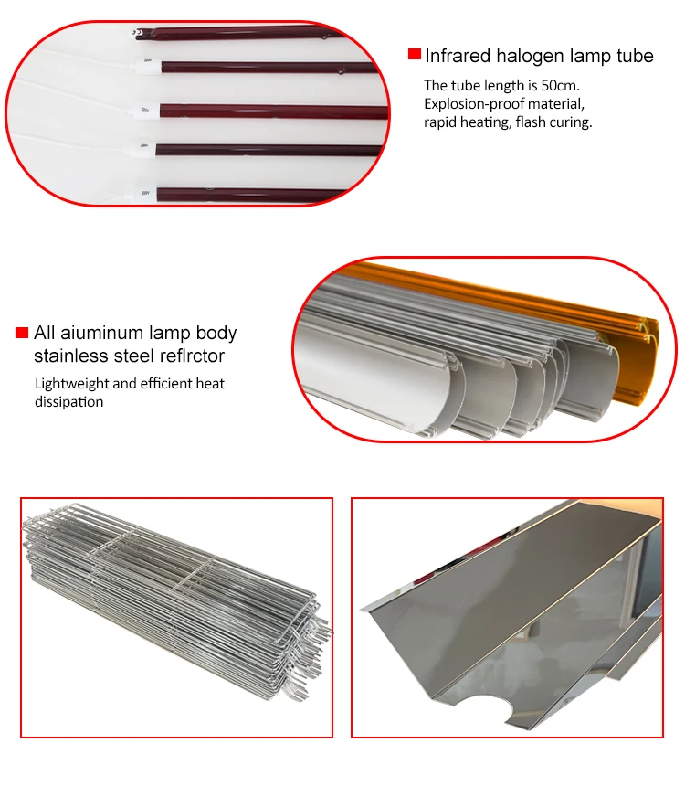 F2X  2000W Short Wave Infrared Car Body Paint Curing Lamp for Paint Drying Paint Lamp 220V