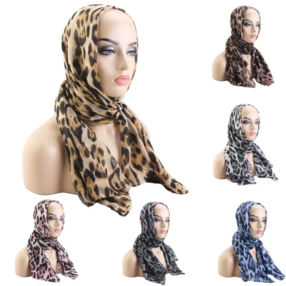 

Hair Accessories Voile Paisley Headscarf Soft Elastic Breathable Beach Scarf Leopard Print Turban Hat Daily Wear