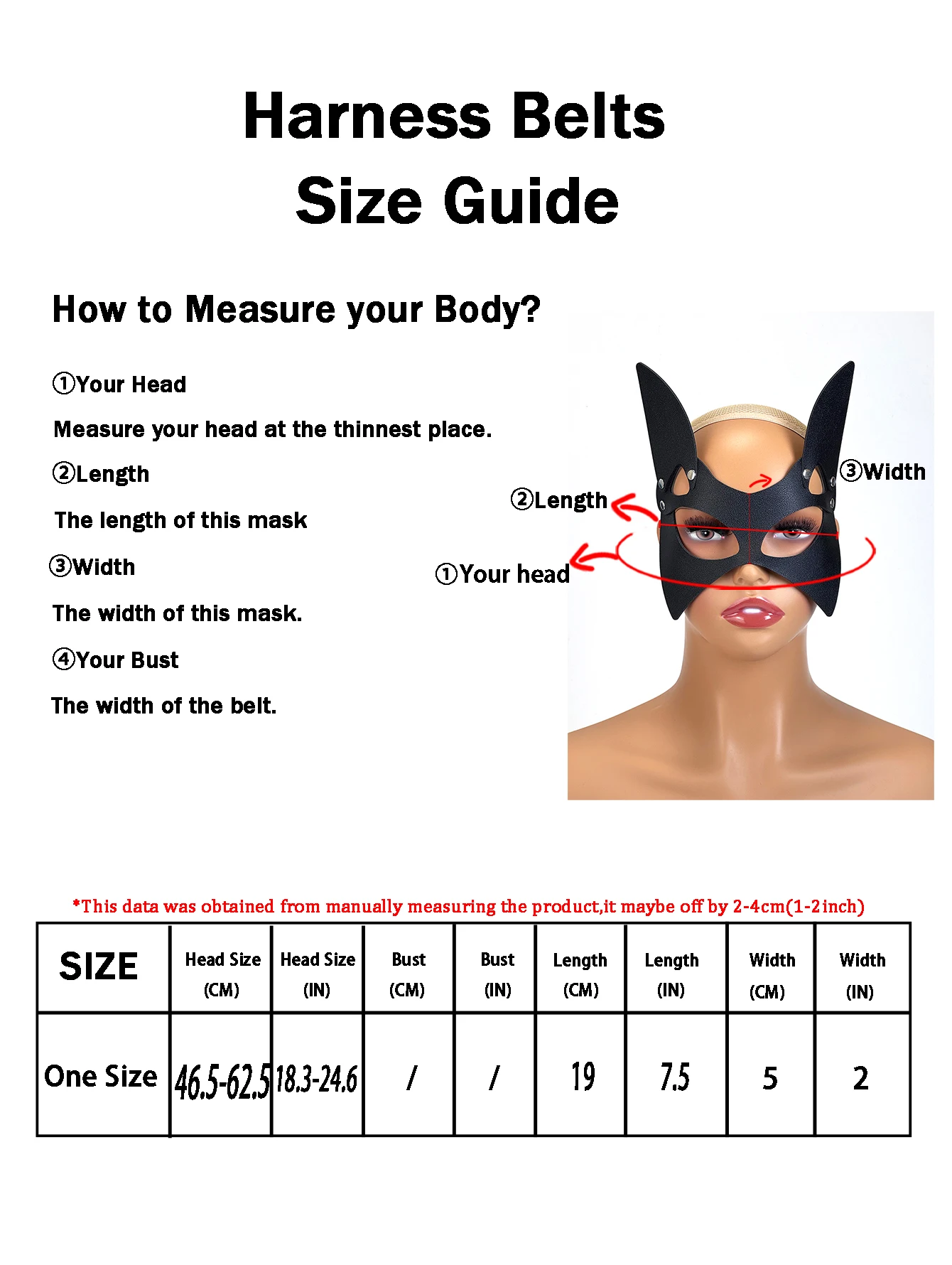 Women's Trendy PU Leather Mask Gothic Punk Y2K Half Face Mask Adjustable Exotic Decortive Mask for Couple Party & Role Play Gift view 6