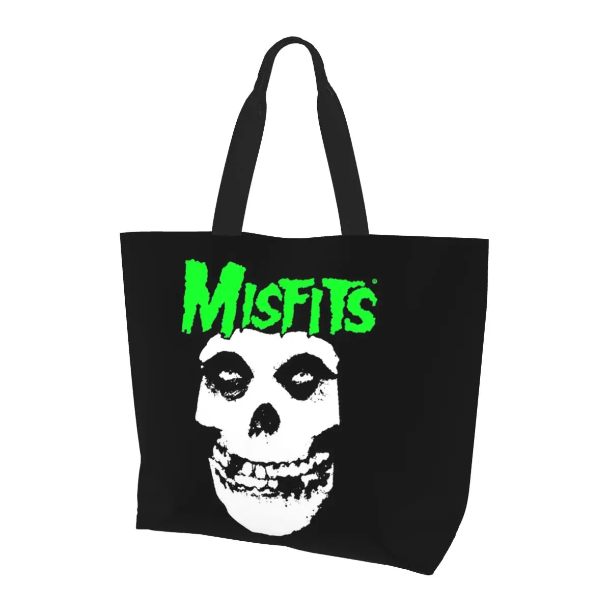 

Misfits Skull Shopping Tote Bag Холщовые сумки на плечо большой вместимости Сумка-шоппер для продуктов для женщин