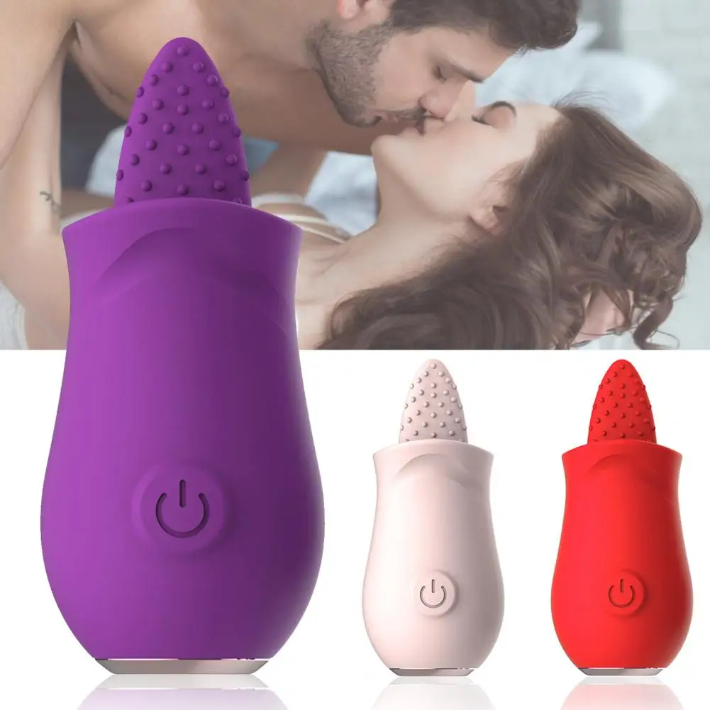 G Spot Masturbator Safe Portable Silicone 2-In-1 Tongue Vibrator and Clitoral Stimulator for Bathroom