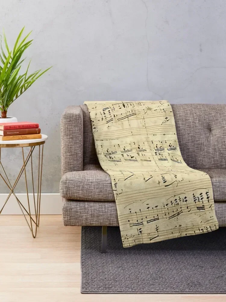 Chopin Notes (Music) Throw Blanket Beach Single for babies Blankets