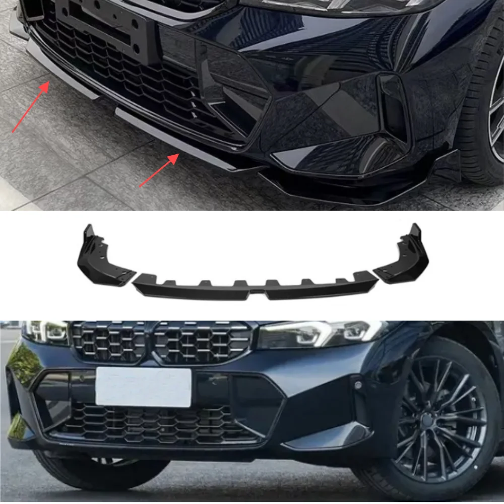 For 2023 BMW 3 Series G20 G28 320 325 330 LCI MP model 2-stage 3-section front bumper spoiler splitter