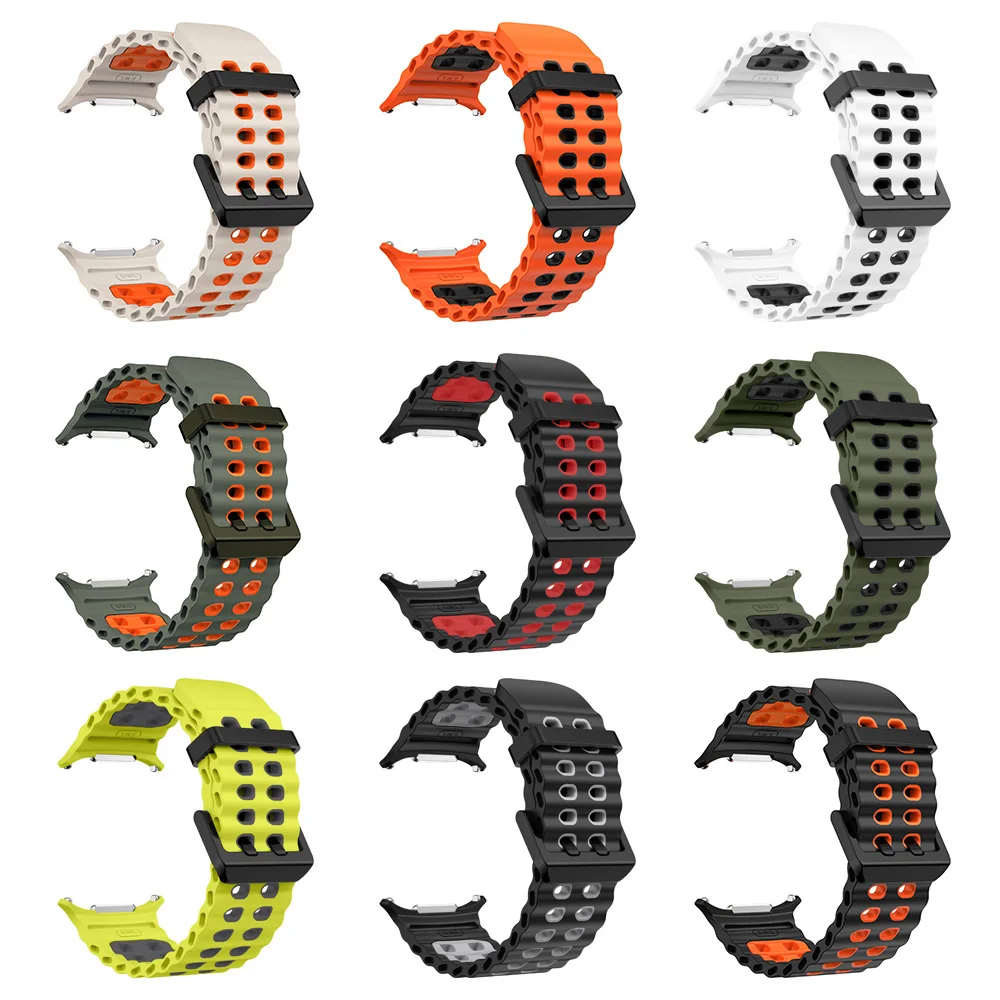 Cinturini originali per Samsung Galaxy Watch Ultra 47mm Accessori Bracciale sportivo in silicone marino Galaxy Watch 7 Ultra Band
