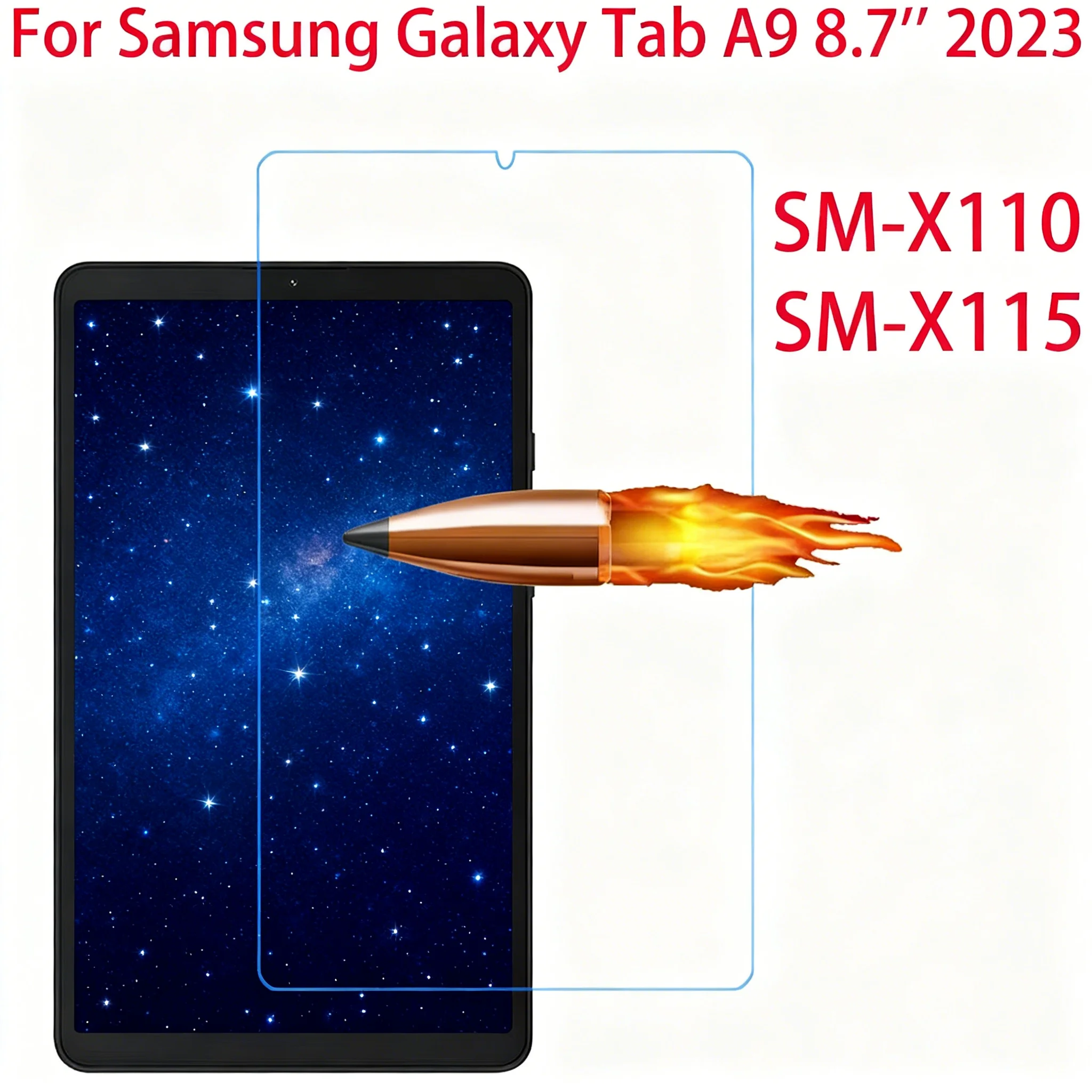 

Защитная пленка из закаленного стекла 9H для Samsung Galaxy Tab A9 8,7 дюйма 2023, защитная пленка для планшета A9 SM-X110 SM-X115