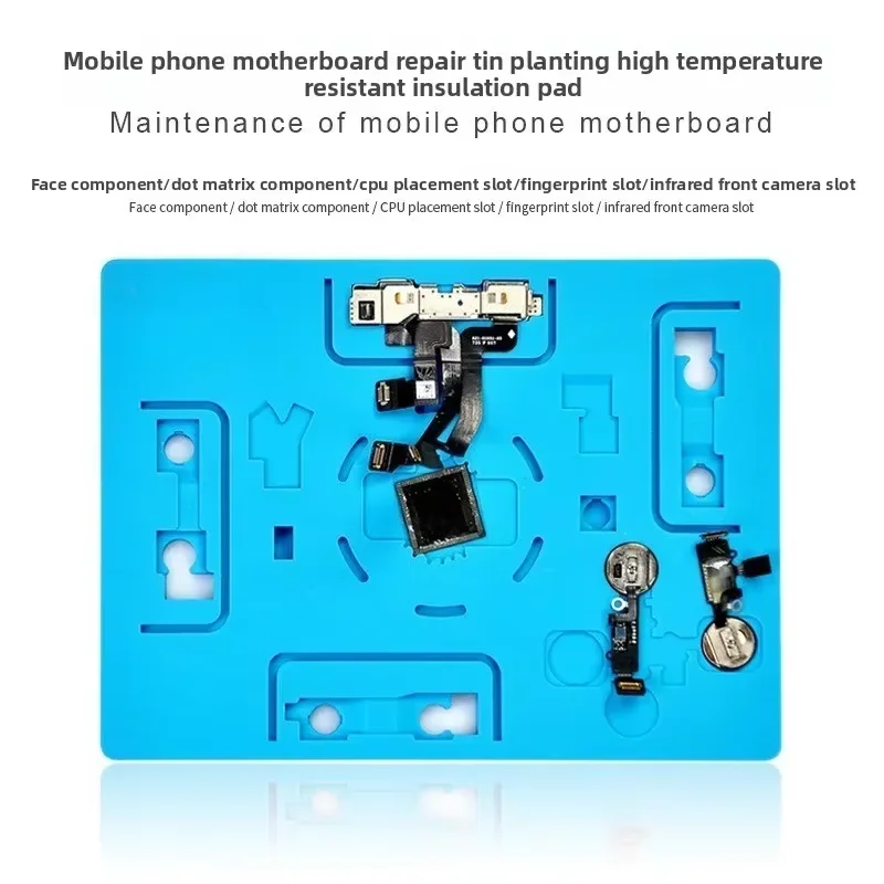 Tapete de Trabajo de Silicona Resistente al Calor Antideslizante para Reparación de PCB de Teléfono Soldadura Organización de Piezas