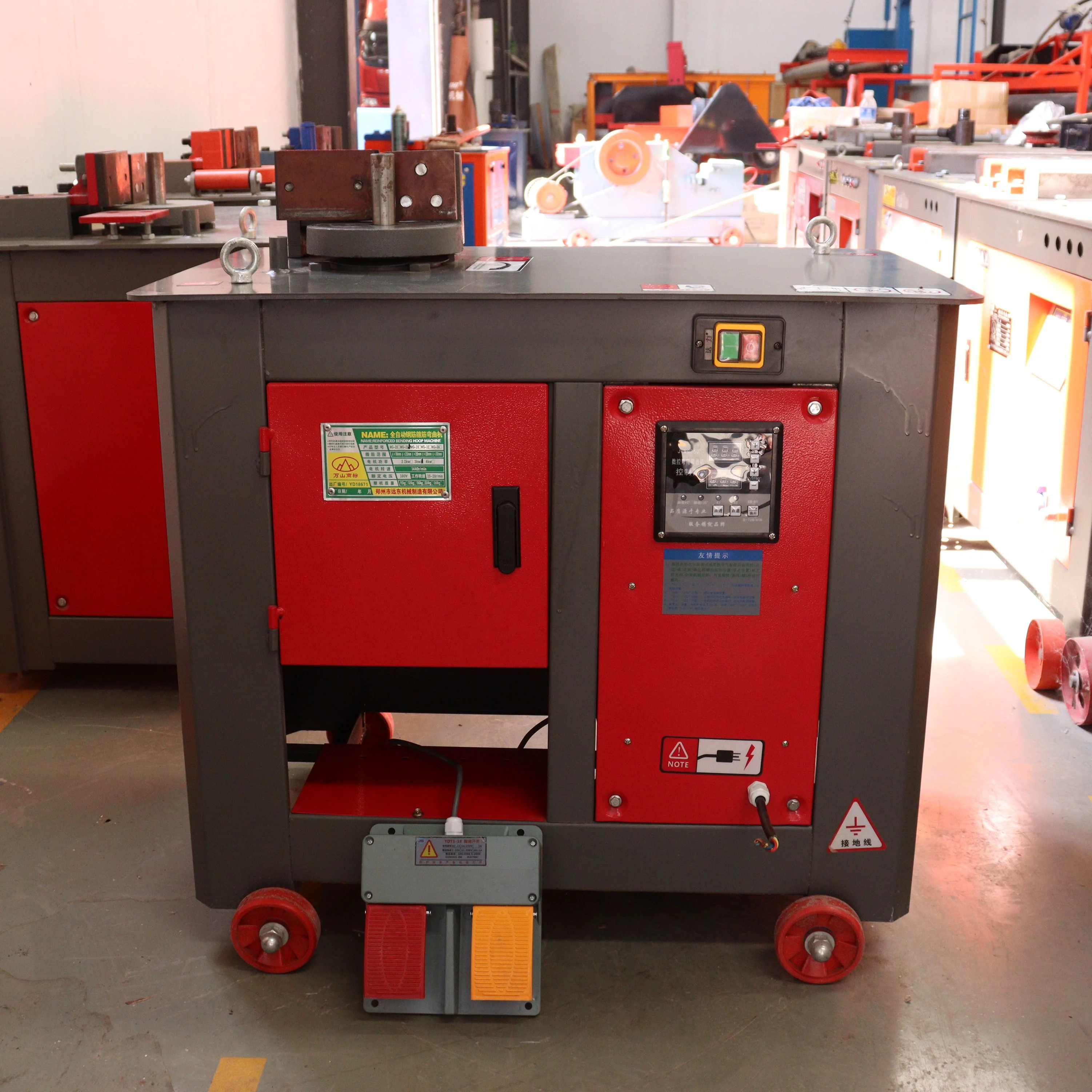 

Electric Concrete Steel Round Bar Stirrup Bending Hoop Machine 4-25mm Stainless Iron Rebar Hoop Bender