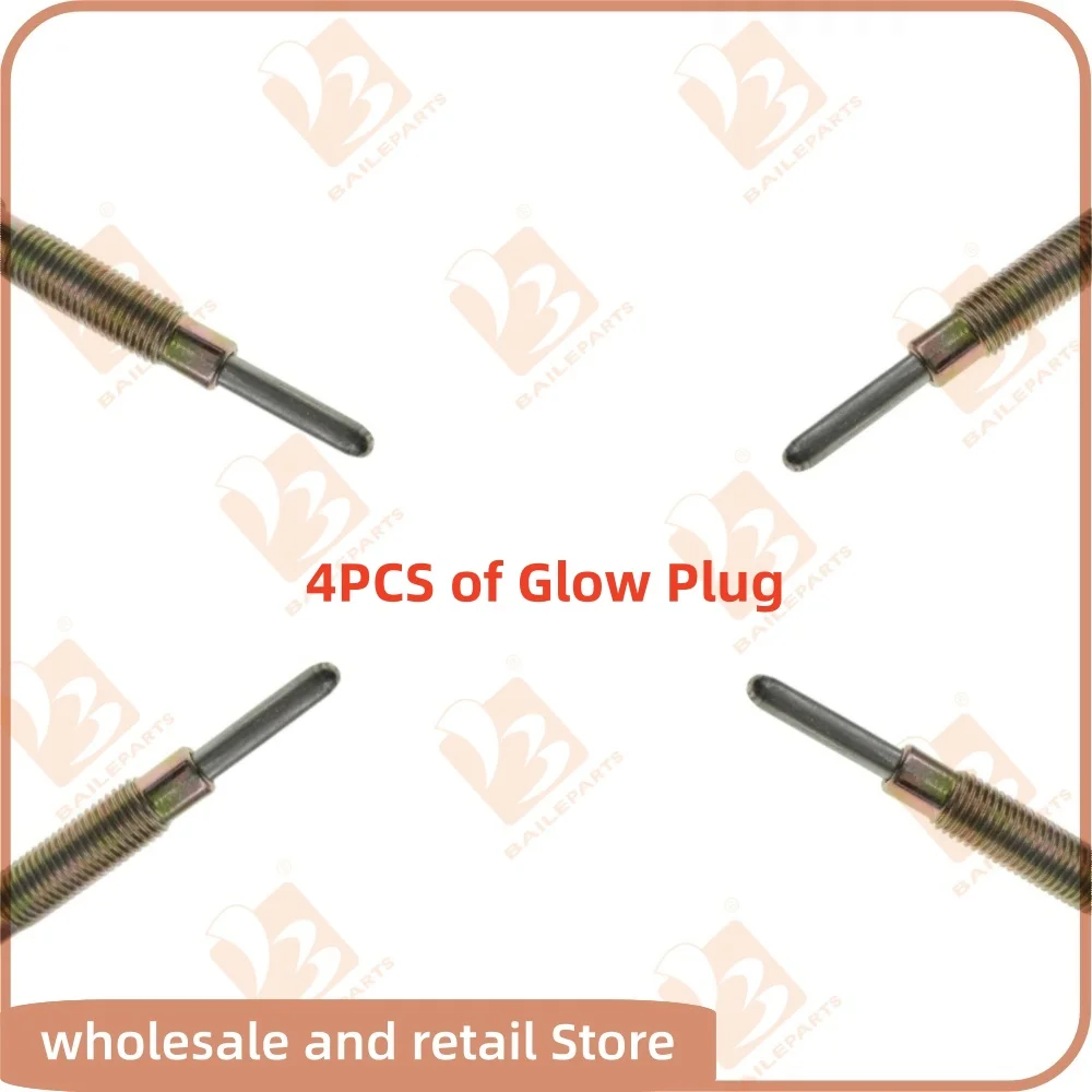 4PCS Glow Plug 1106563G00 For Nissan TD27 Hyundai H100 2.7L Mitsubishi L200 300 Kia K2500 3671042021 1106543G01 Plug Glow Engine