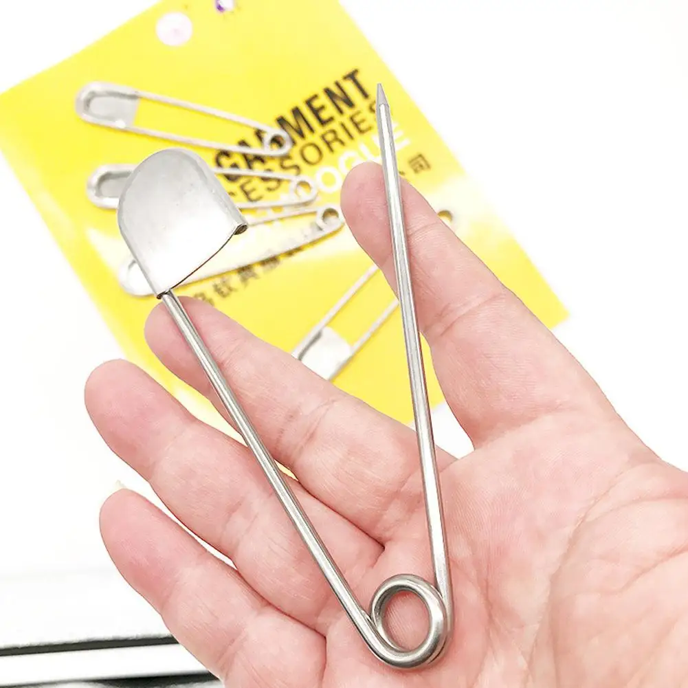 1PC Large Stainless Steel Safety Pins DIY Sewing Tools Accessory Needles Wedding Party Bouquet Brooch Clip Apparel Supplies