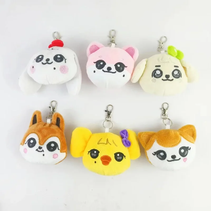 NEW Kpop Ive Minive Keychain Yujin Wonyoung Cartoon Plush Keychain Student School Bag Hanging For Girls Boys Keyrings Fans Gift