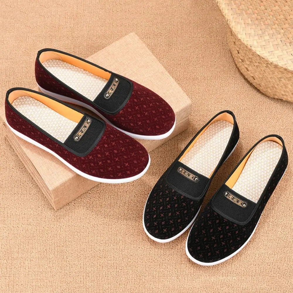 

Женские тканевые туфли с мягкой подошвой, дышащие, износостойкие, в стиле старого Пекина, повседневные, удобные, на плоской подошве, весна-осень