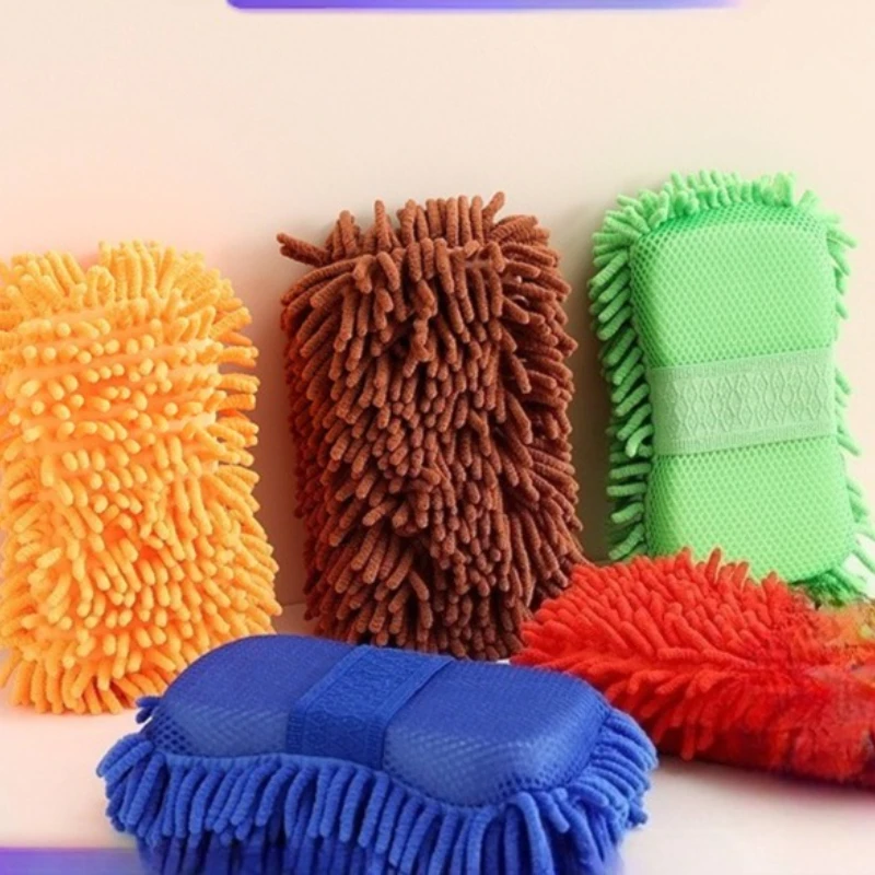 

Губка для чистки автомобиля Shenier для заряда, чистящие коралловые черви для мойки автомобилей, перчатки для чистки автомобиля