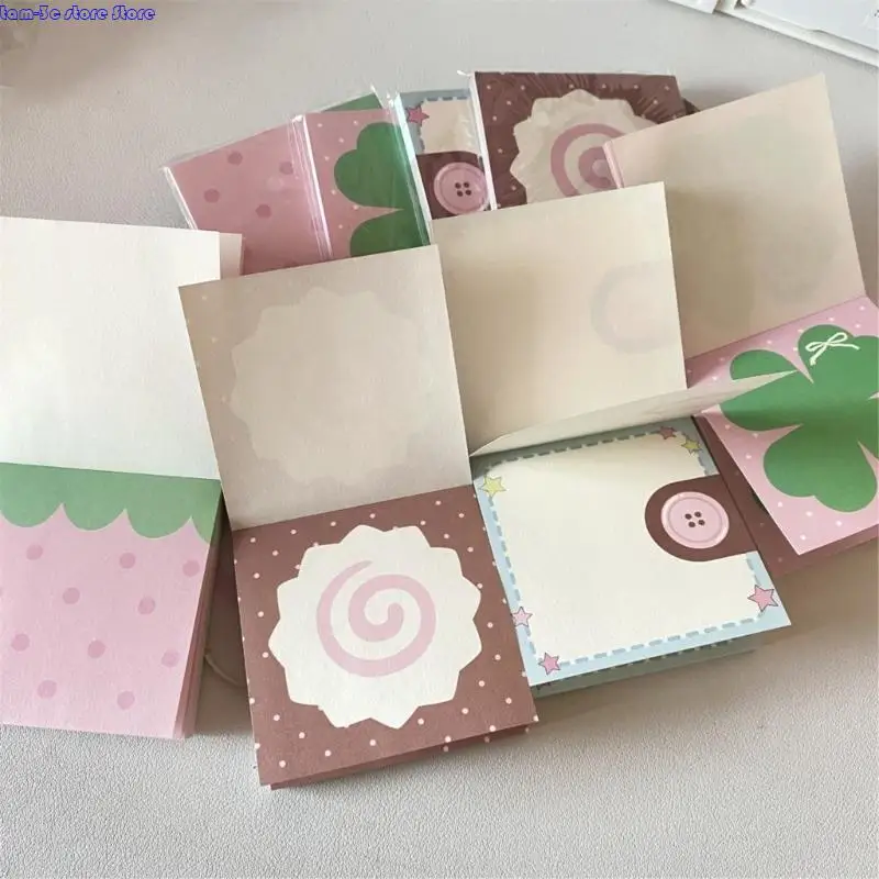 D0UA Cartoon Note Pad 75x75 см. 50 листов переработанные бумаги Memopad маленькие блокноты