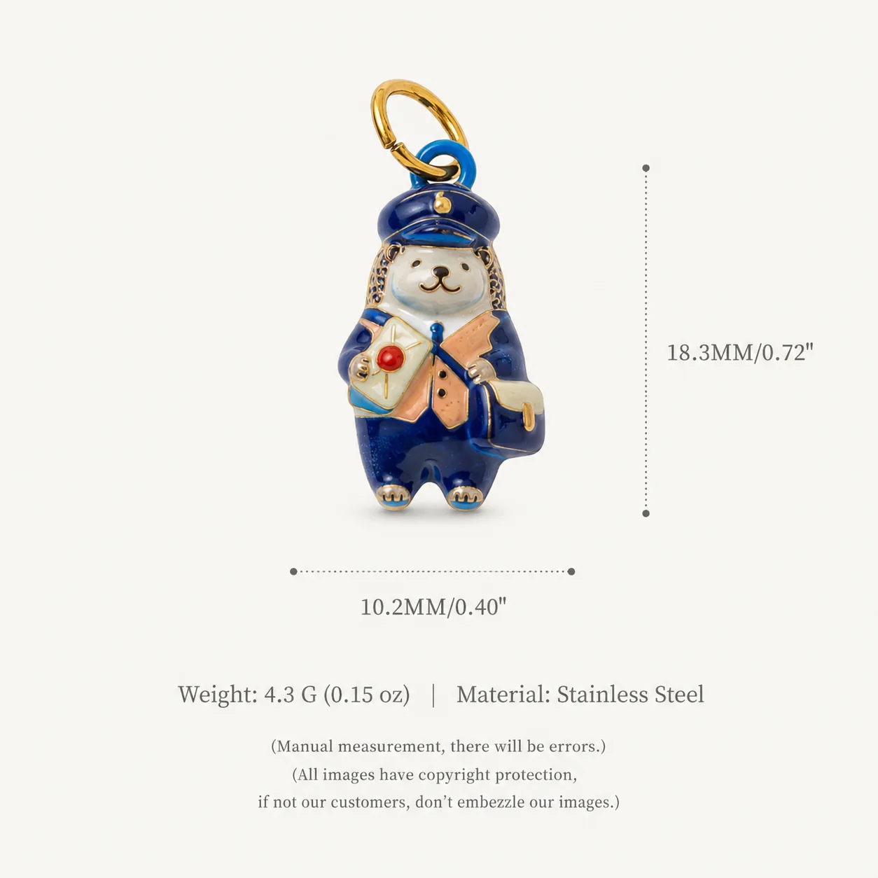 Edelstahl Minimalistische Niedliche Tier-Serie Katze Glühwürmchen DIY Anhänger Charms Schmuckherstellung – Detail 4