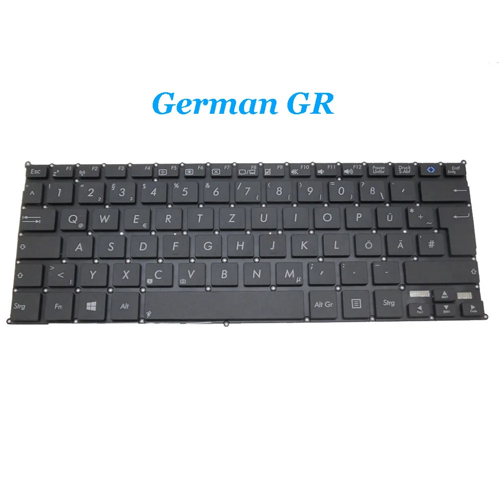 GR\IT\JP\LA\RU\TR\UK Black Keyboard For ASUS F201 F201E F202 F202E E205 R200E R201E X202 X202E X201 X201E S200 S200E Q200 Q200E