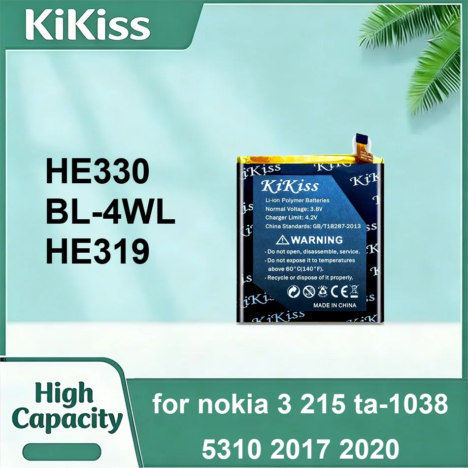 Batería premium de reemplazo BL-4WL HE330 HE319 de 1600-4900mAh para Nokia 3, 215, TA-1038, 5310, 2017, 2020
