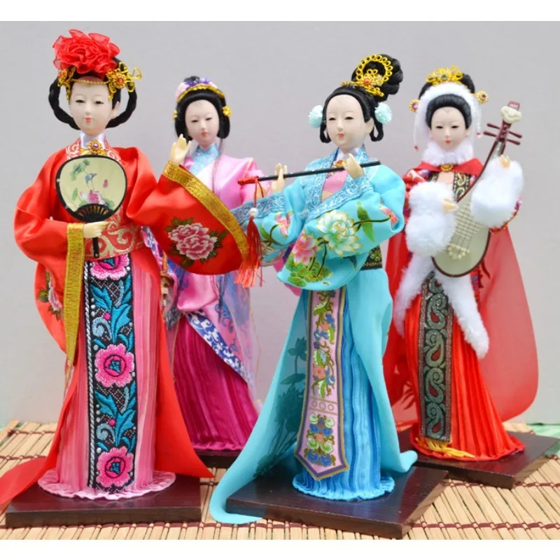 Poupées chinoises de l'opéra de Pékin, 12 pouces, style chinois, beurre de pékin, cadeaux spéciaux, chiffon culturel chinois