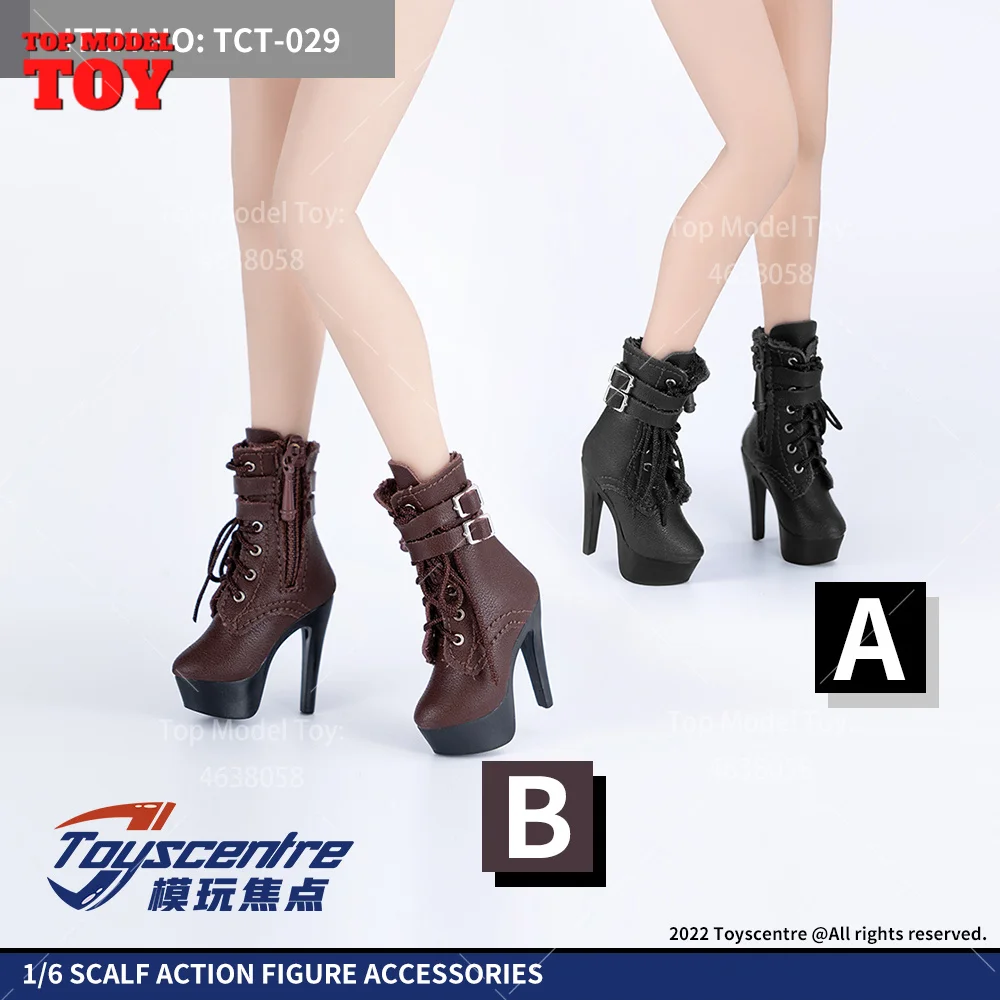 Toyscentre TCT-029 TCT-020 1/6 Female High Heels Boots Hollow Shoes Model TCT-003 4 5 6 7 8 9Fit 12'' Soldier Action Figure Body