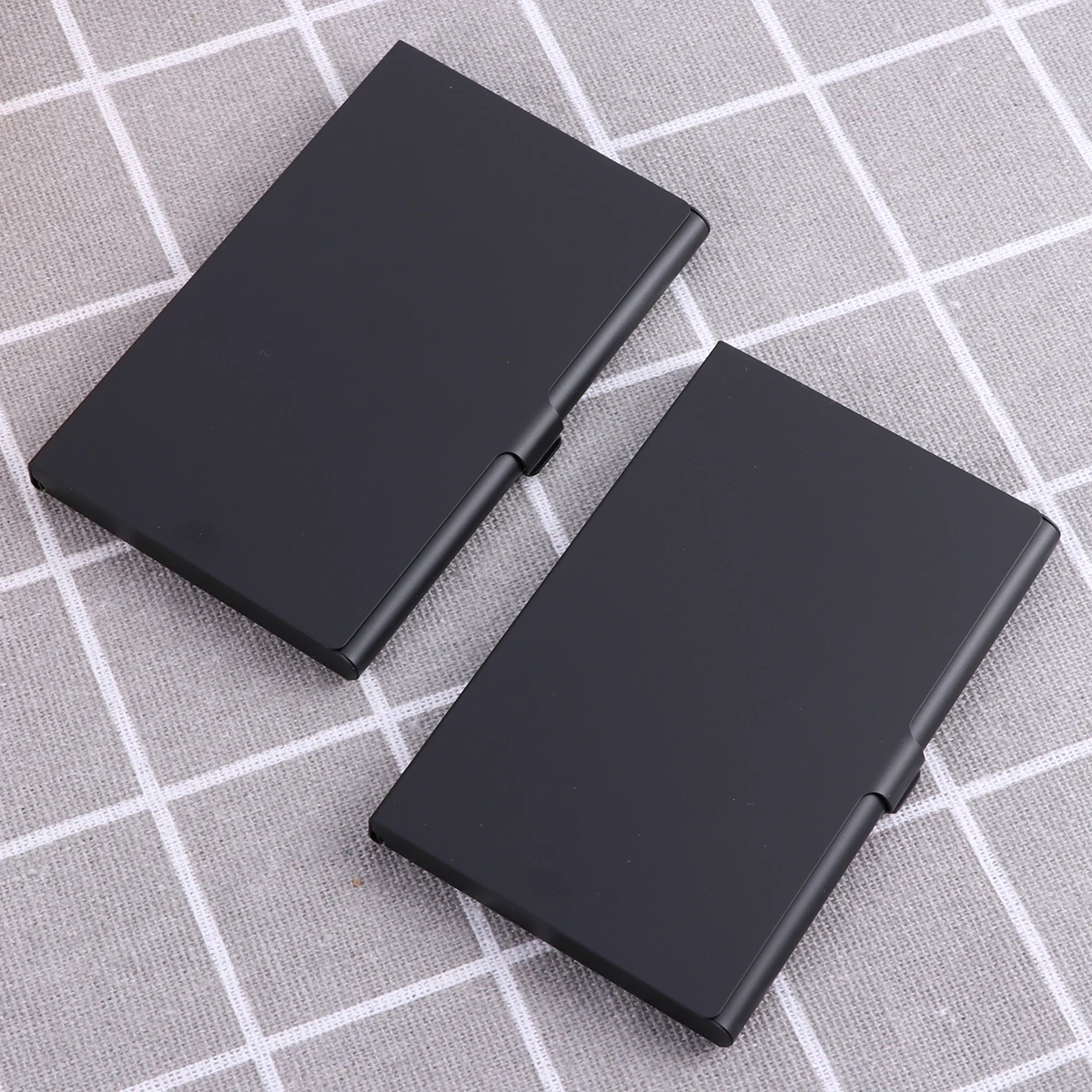 Soporte portátil de aleación de aluminio para Nombre comercial, organizador de nombre de escritorio, caja de crédito comercial de Metal, organizador, 2 uds.