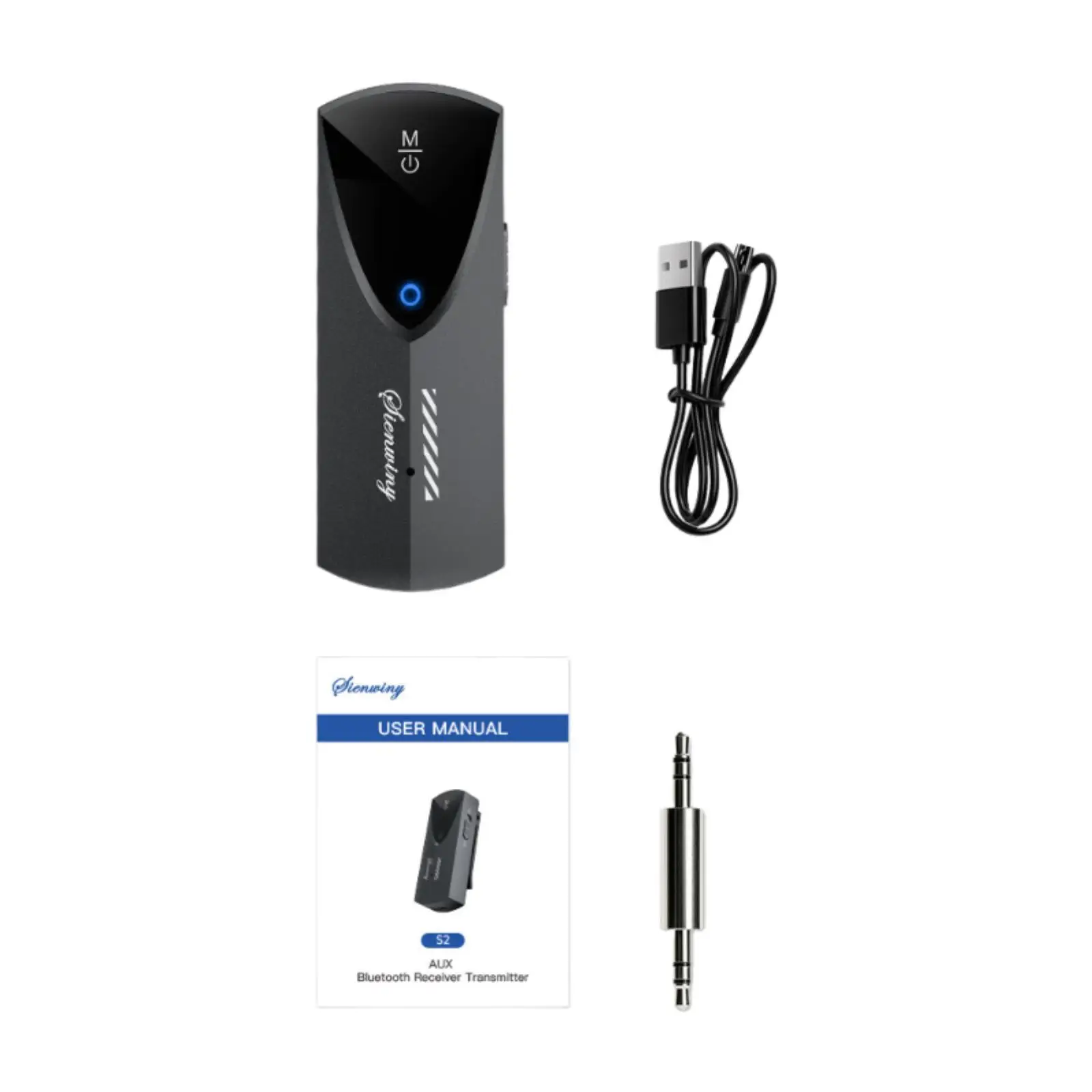 3.5mm AUX Adapter Receiver Cordless Stable 5.3 Noise Cancelling Music Receiver for Gaming Watching Movie Car Wired Headphones