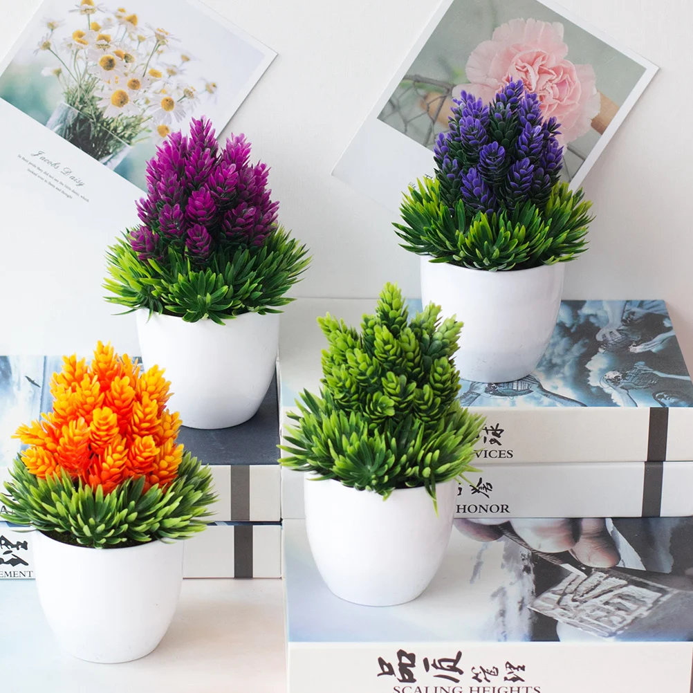 

8Pcs Artificial Bonsai Simulation Plants Indoor Outdoor Decor Odorless Lightweight Realistic Feeling Gift Friends