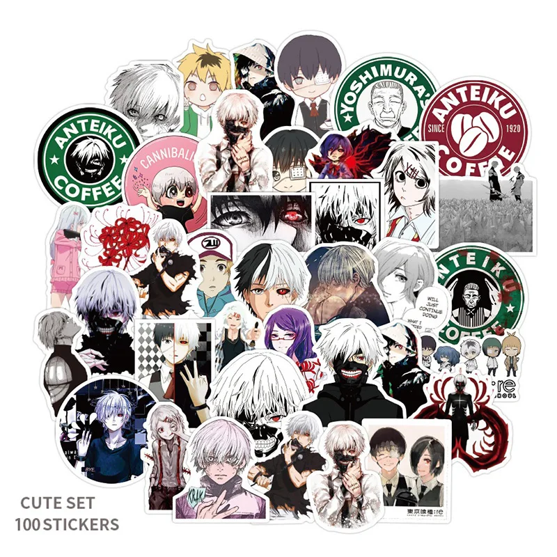

Популярные Аниме наклейки с граффити вокруг Omori Yakumo Kaneki Ken, 100/50/30 шт.