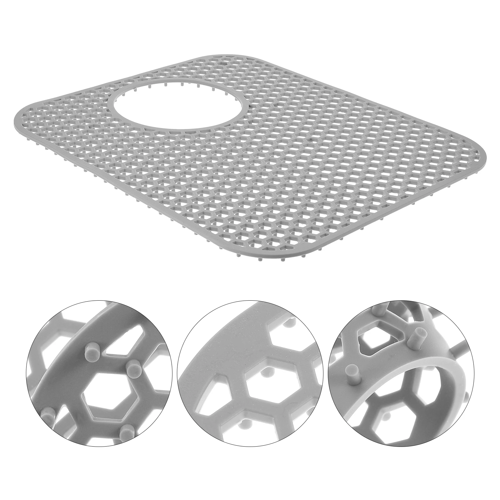 

Silicone Draining Sink Mat Kitchen Sink Protector Pad Foldable Countertop Mat Faucet Guard Kitchen Accessories