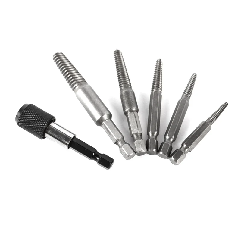 A43F-5 Pcs Damaged Extractor Drill Bit Set Hex Shank Damaged Bolt Screw Stud Extractor Extractor Tool Set Slide Extractor