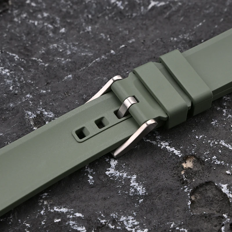 20 مللي متر المطاط سيليكون حزام ساعة خاص ل تيودور بلاك باي GMT/PRO منحني نهاية دبوس مشبك الإفراج السريع حزام (استيك) ساعة