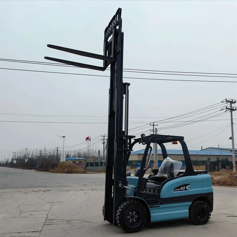 Electric Lifter Forklift 4 Ton Storage And Handling Four-Wheel Lithium Battery Hydraulic Lifting Electric Stacker Forklift