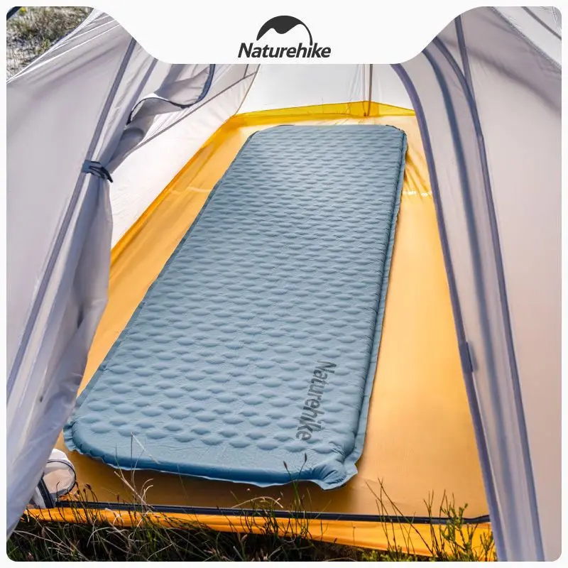 Naturehike Ultra Light Sponge Moisture-proof Inflatable Mat, Portable Outdoor Camping Tent Floor Mat Automatic